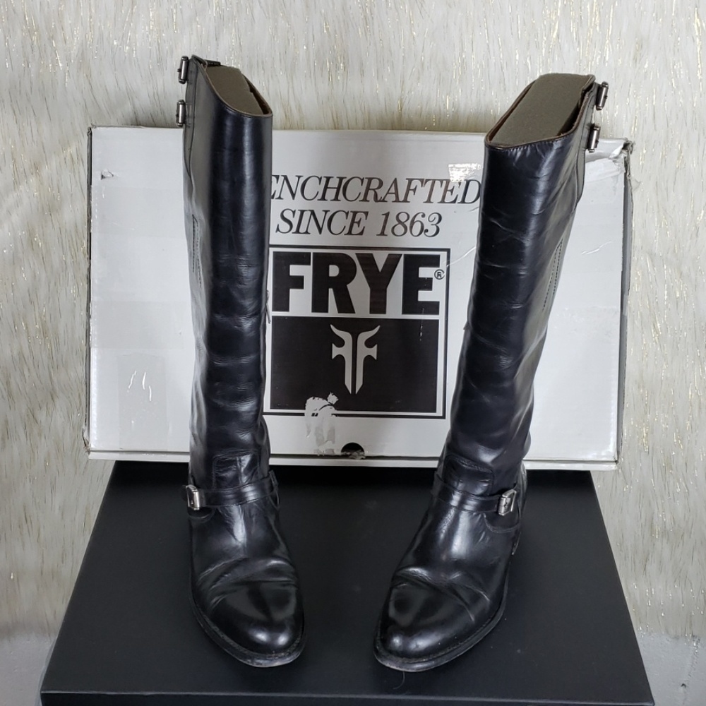 Frye Dorado Buckle Riding Boots - Picture 1 of 8